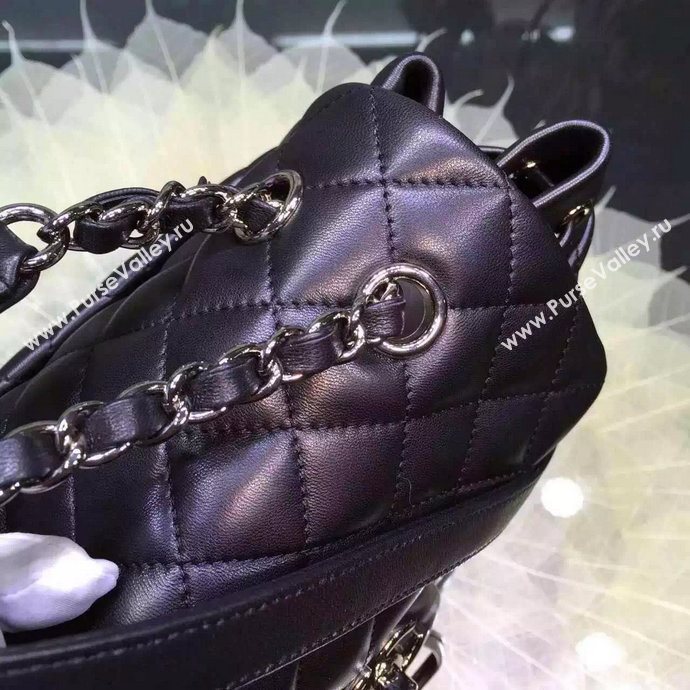 Chanel A91120 lambskin medium backpack handbag black bag 5957