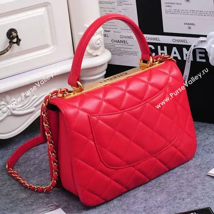 Chanel A92236 lambskin tote flap handbag red bag 5959