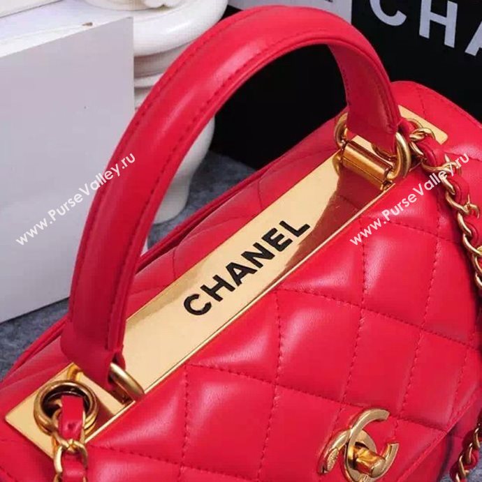 Chanel A92236 lambskin tote flap handbag red bag 5959