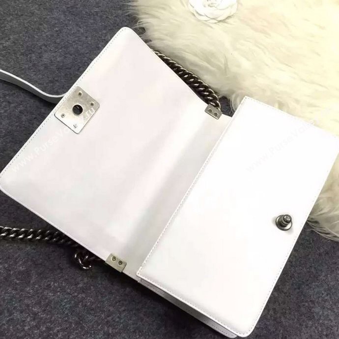 Chanel A67086 lambskin V le boy handbag white bag 5963