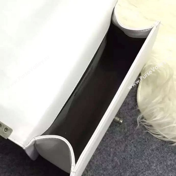 Chanel A67086 lambskin V le boy handbag white bag 5963