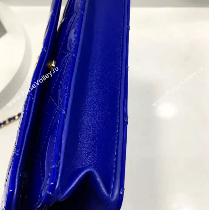 Chanel A33814 paint lambskin small woc handbag blue bag 5972