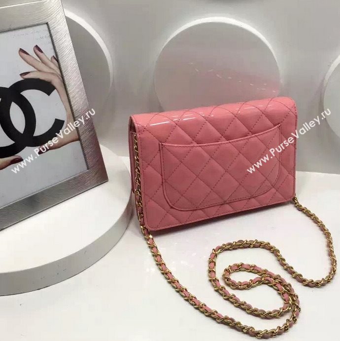 Chanel A33814 paint lambskin small woc handbag pink bag 5973