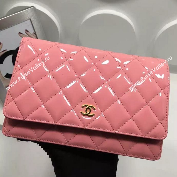 Chanel A33814 paint lambskin small woc handbag pink bag 5973