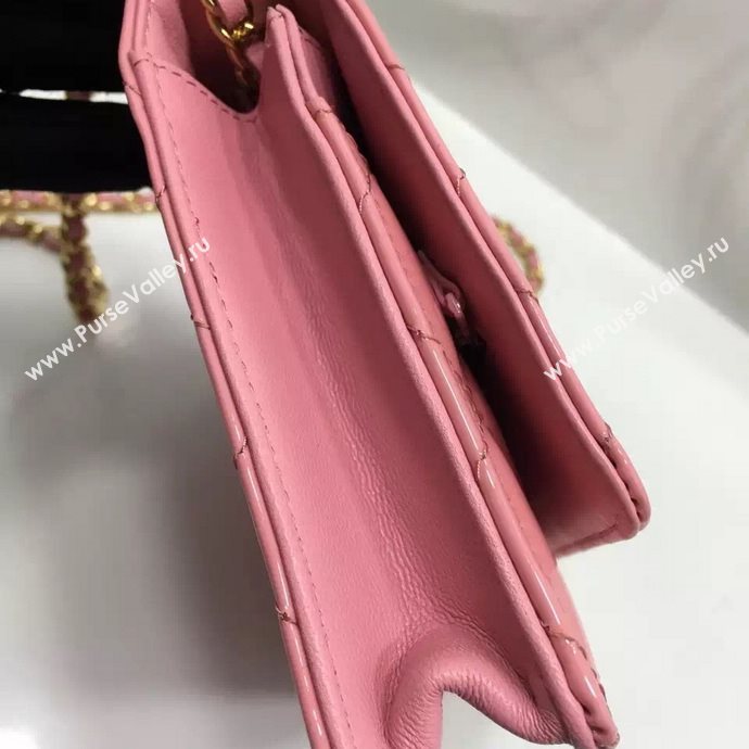 Chanel A33814 paint lambskin small woc handbag pink bag 5973