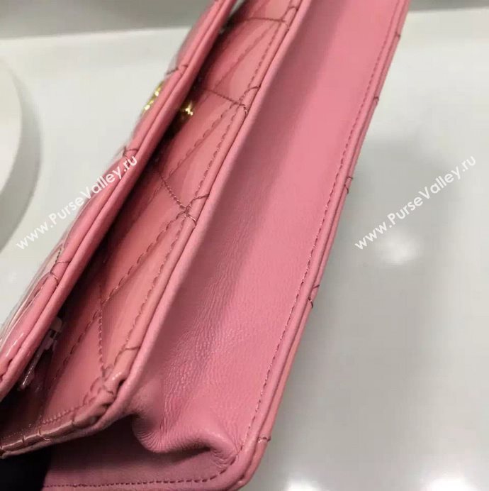 Chanel A33814 paint lambskin small woc handbag pink bag 5973