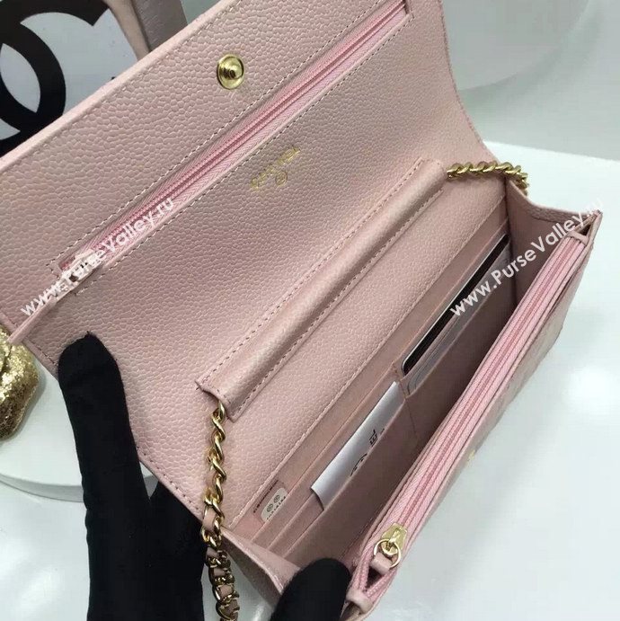 Chanel A33814 caviar lambskin small woc handbag pink bag 5975