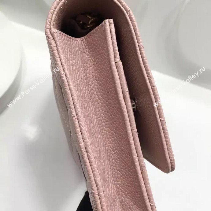 Chanel A33814 caviar lambskin small woc handbag pink bag 5975