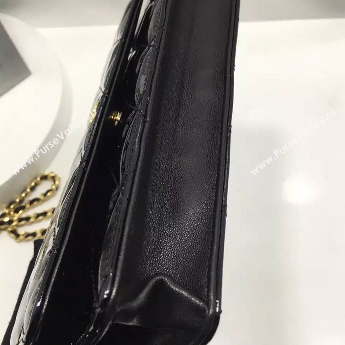 Chanel A33814 paint lambskin small woc handbag black bag 5977