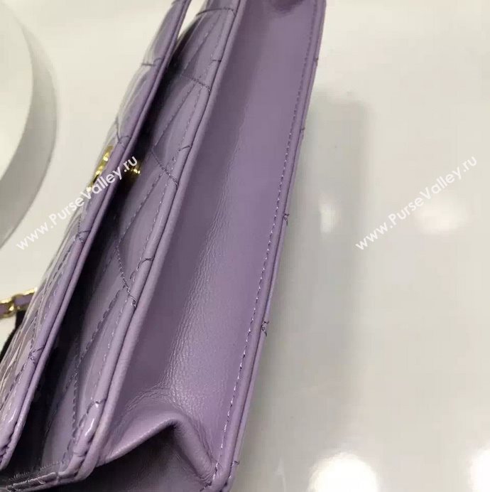 Chanel A33814 paint lambskin small woc handbag purple bag 5978