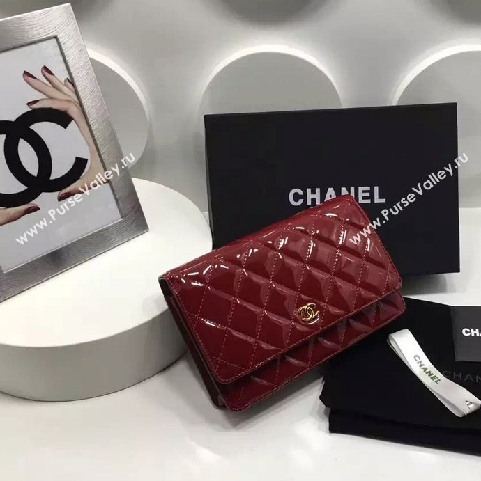 Chanel A33814 paint lambskin small woc handbag wine bag 5980