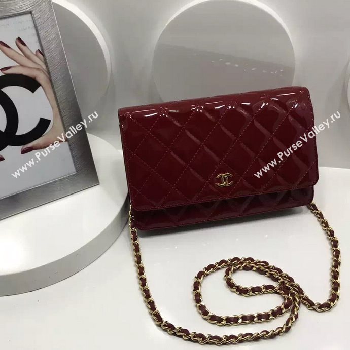 Chanel A33814 paint lambskin small woc handbag wine bag 5980