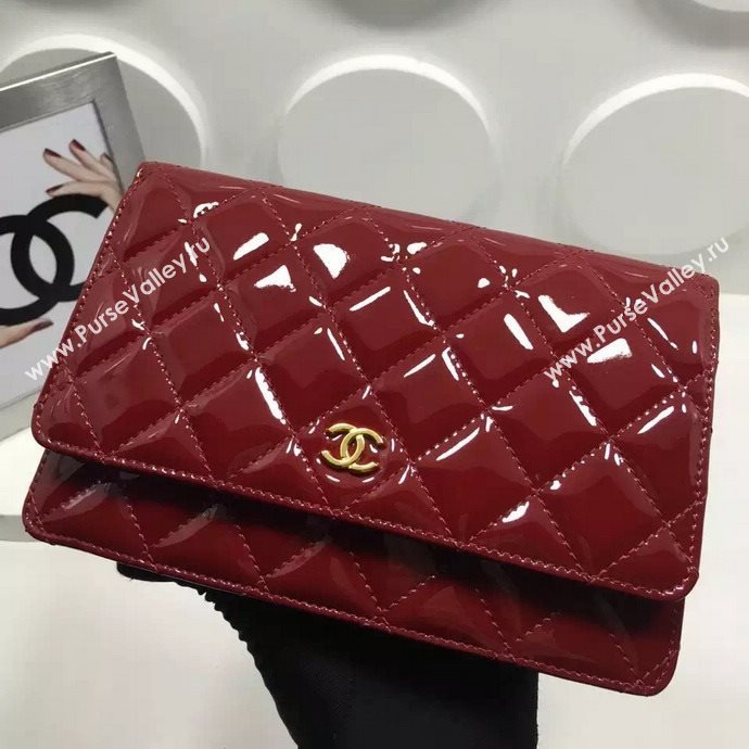 Chanel A33814 paint lambskin small woc handbag wine bag 5980