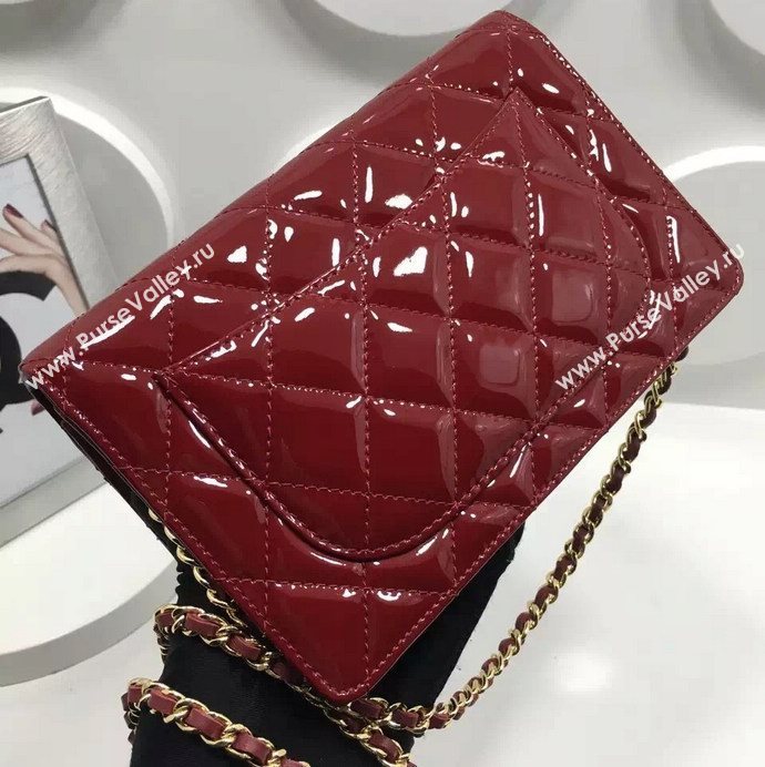 Chanel A33814 paint lambskin small woc handbag wine bag 5980