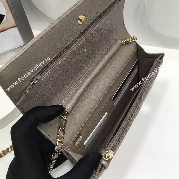 Chanel A33814 caviar lambskin small woc handbag gray bag 5985