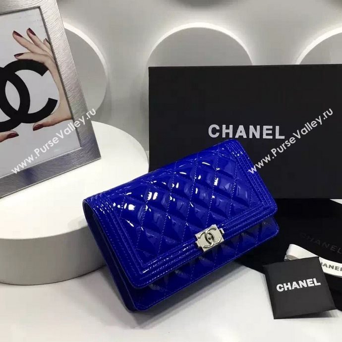 Chanel A33815 paint small le boy woc handbag blue bag 5986