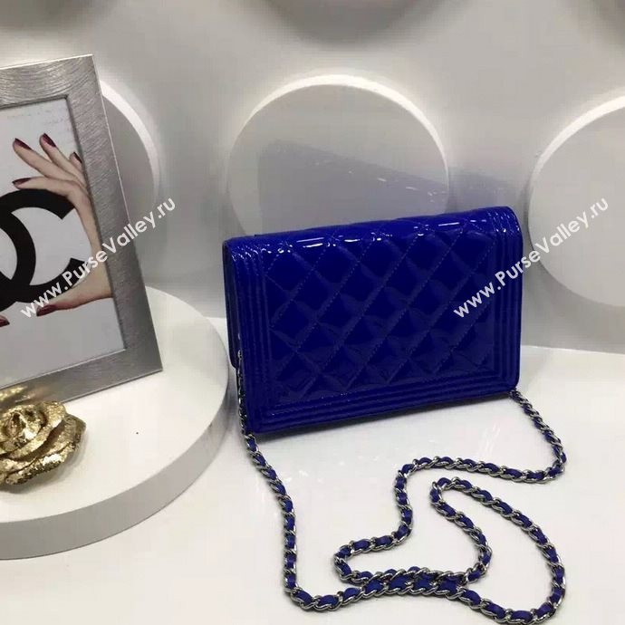 Chanel A33815 paint small le boy woc handbag blue bag 5986