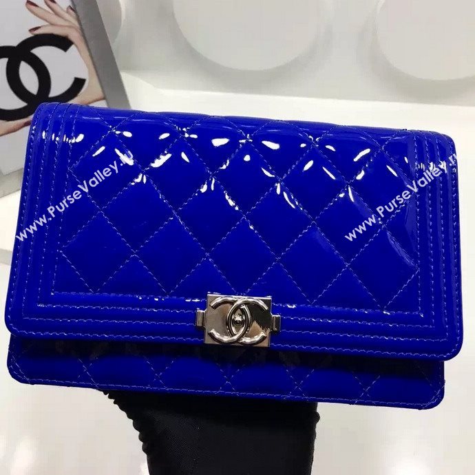 Chanel A33815 paint small le boy woc handbag blue bag 5986