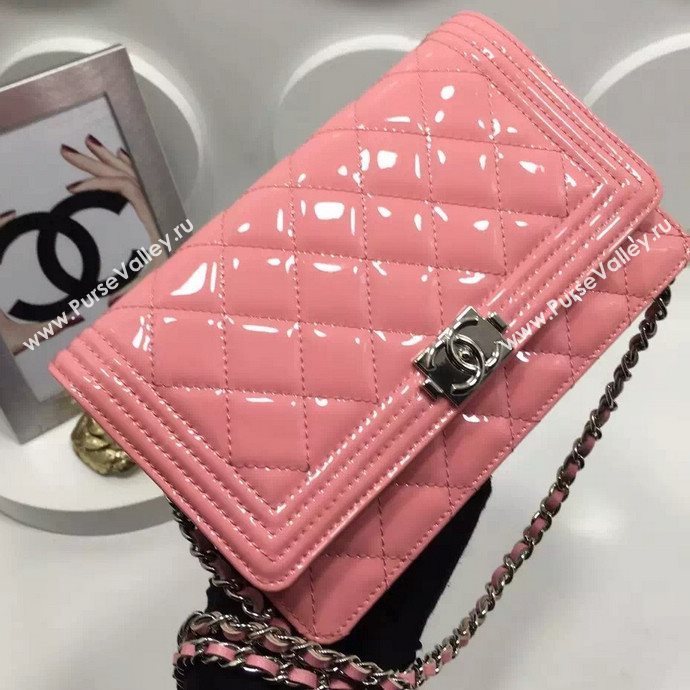 Chanel A33815 paint small le boy woc handbag pink bag 5987