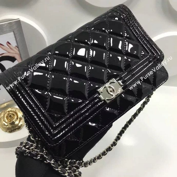 Chanel A33815 paint small le boy woc handbag black bag 5988