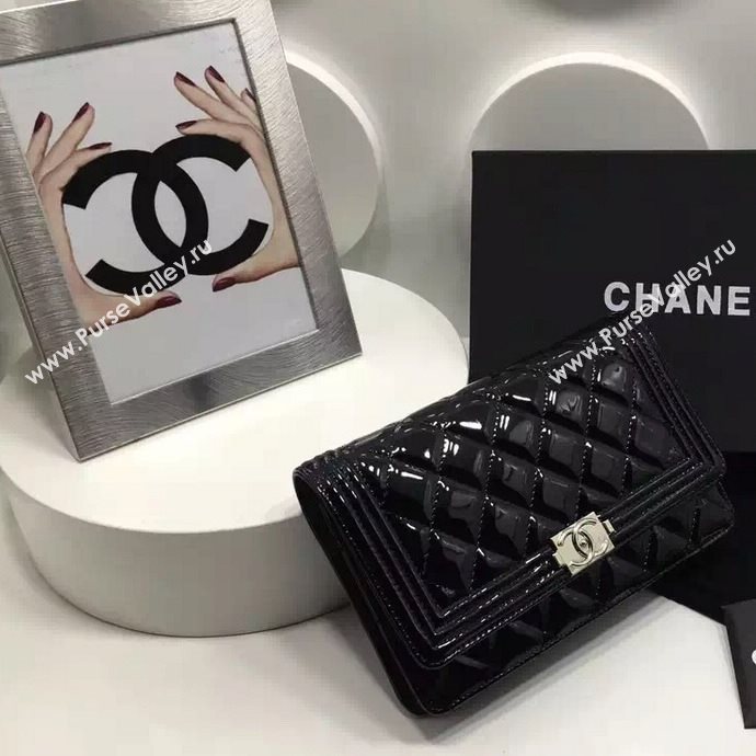 Chanel A33815 paint small le boy woc handbag black bag 5988