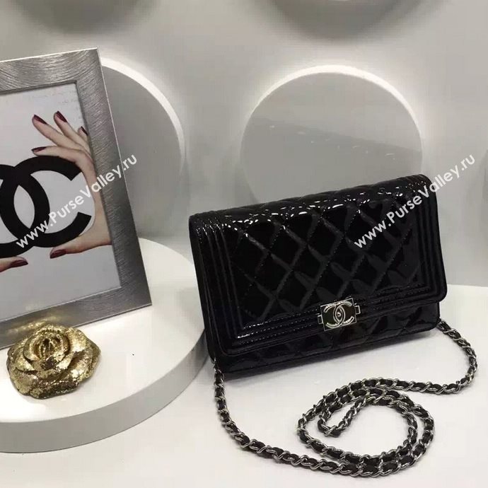 Chanel A33815 paint small le boy woc handbag black bag 5988