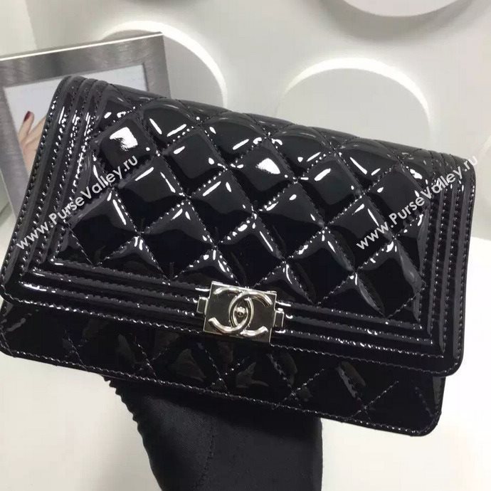 Chanel A33815 paint small le boy woc handbag black bag 5988