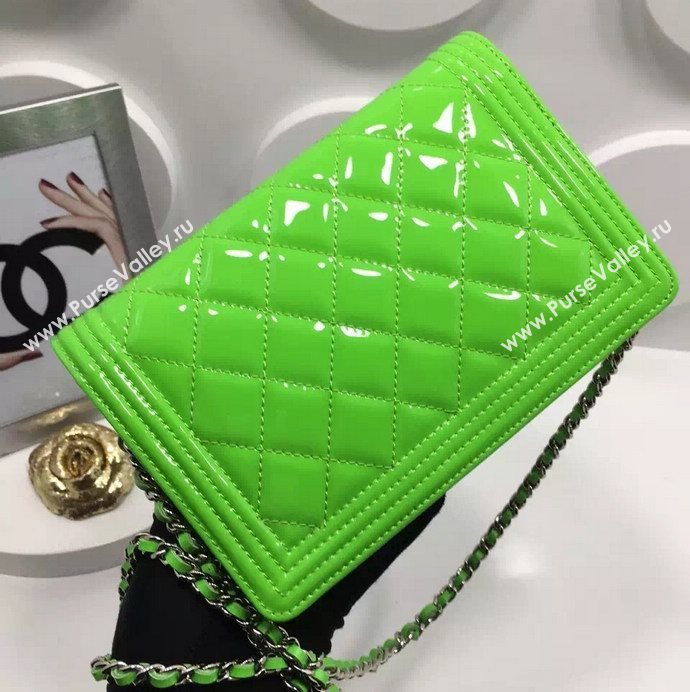 Chanel A33815 paint small le boy woc handbag green bag 5989