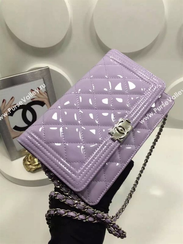 Chanel A33815 paint small le boy woc handbag purple bag 5990