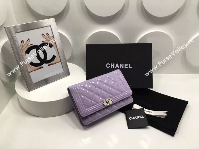 Chanel A33815 paint small le boy woc handbag purple bag 5990