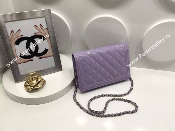 Chanel A33815 paint small le boy woc handbag purple bag 5990