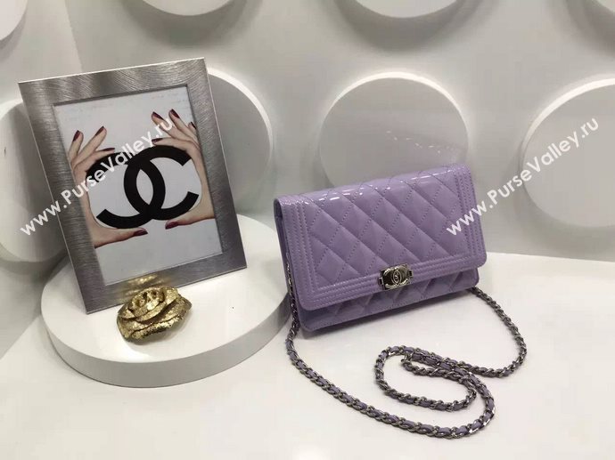 Chanel A33815 paint small le boy woc handbag purple bag 5990