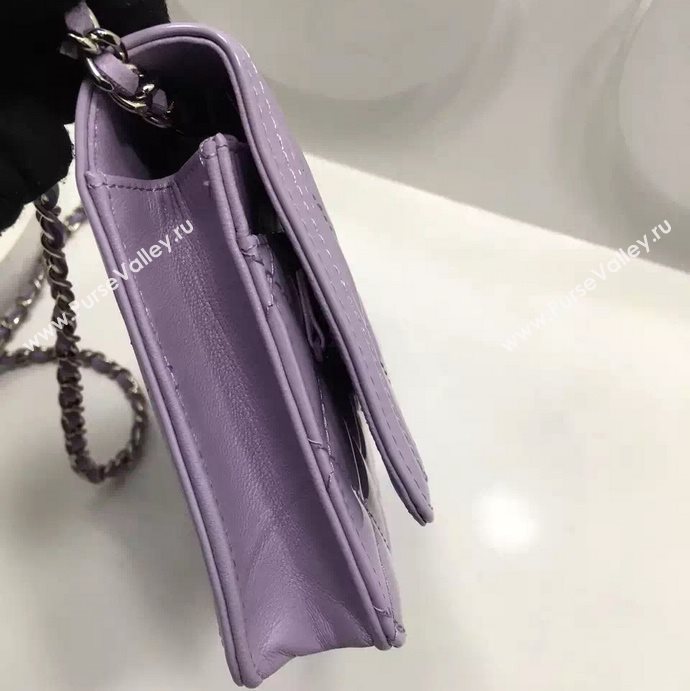 Chanel A33815 paint small le boy woc handbag purple bag 5990