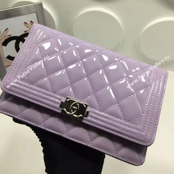 Chanel A33815 paint small le boy woc handbag purple bag 5990