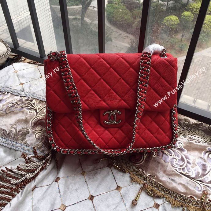 Chanel A94005 deerskin large tote handbag red bag 5999