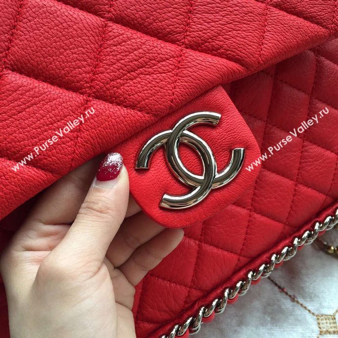 Chanel A94005 deerskin large tote handbag red bag 5999