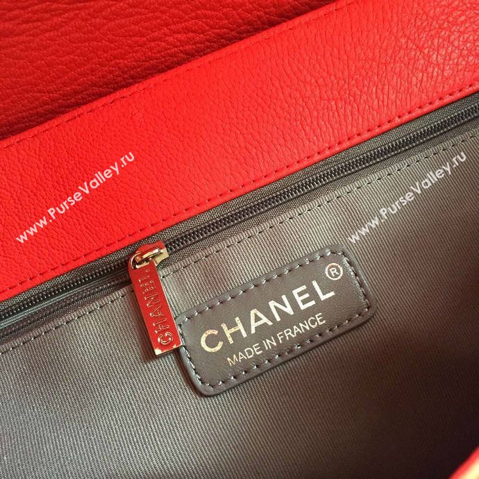 Chanel A94005 deerskin large tote handbag red bag 5999