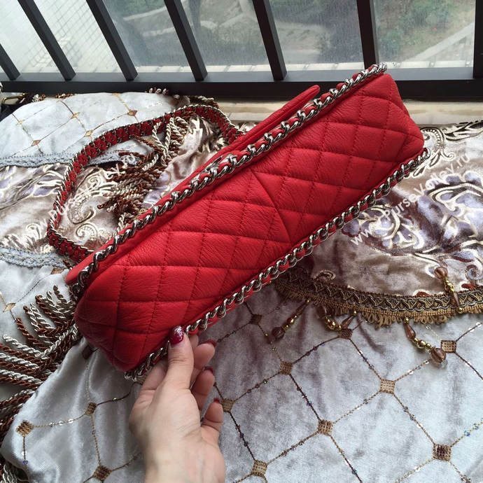 Chanel A94005 deerskin large tote handbag red bag 5999