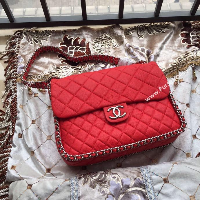 Chanel A94005 deerskin large tote handbag red bag 5999