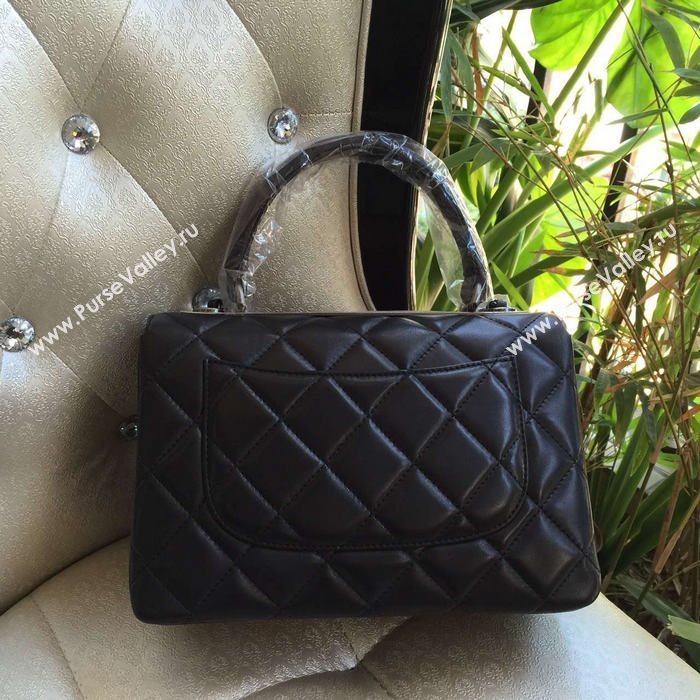 Chanel A92236 lambskin black tote handbag shoulder bag 5903