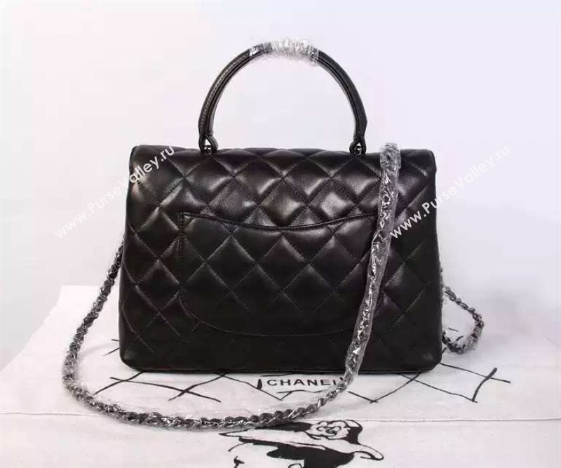 Chanel A92238 lambskin black tote handbag shoulder bag 5904