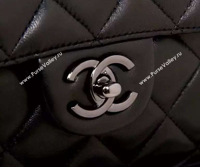 Chanel A92238 lambskin black tote handbag shoulder bag 5904