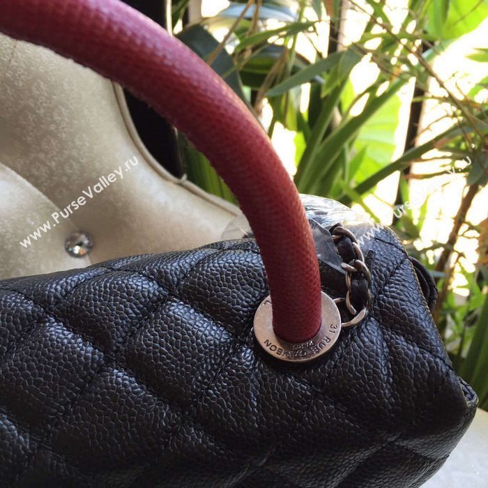 Chanel A95169 caviar 25cm tote shoulder handbag black bag 5907