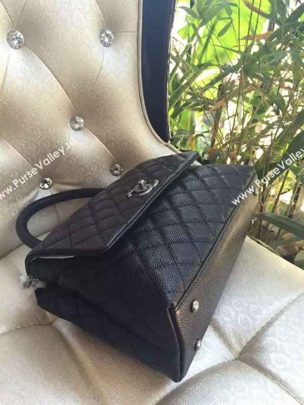 Chanel A95169 caviar 25cm tote shoulder handbag black bag 5909