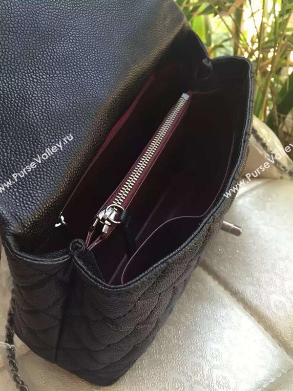 Chanel A95169 caviar 25cm tote shoulder handbag black bag 5909