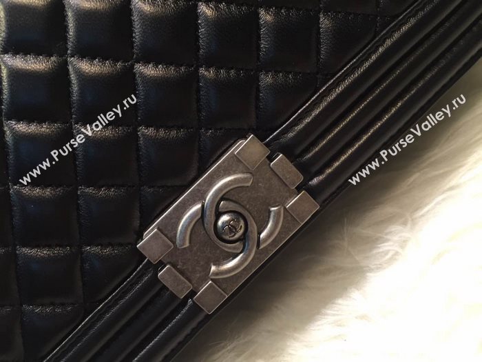 Chanel A67088 lambskin 28cm large le boy handbag black bag 5911