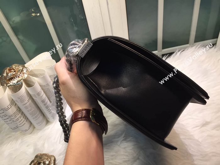 Chanel A67088 lambskin 28cm large le boy handbag black bag 5911