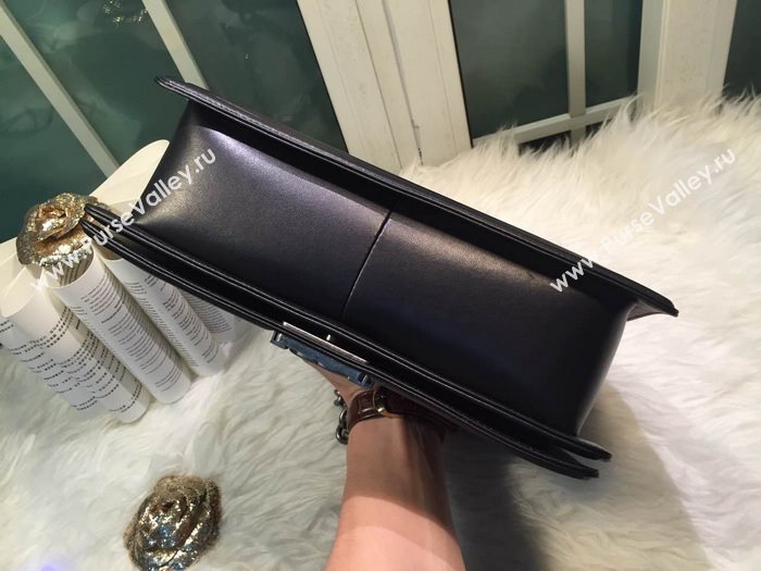 Chanel A67088 lambskin 28cm large le boy handbag black bag 5911