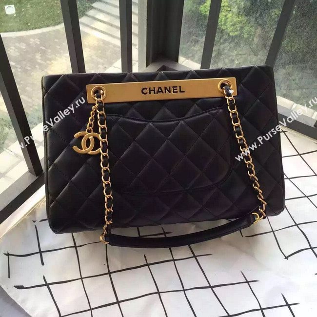 Chanel A57357 lambskin large shoulder handbag black bag 5912