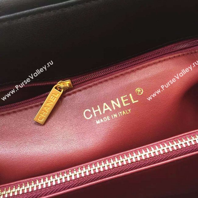 Chanel A57357 lambskin large shoulder handbag black bag 5912